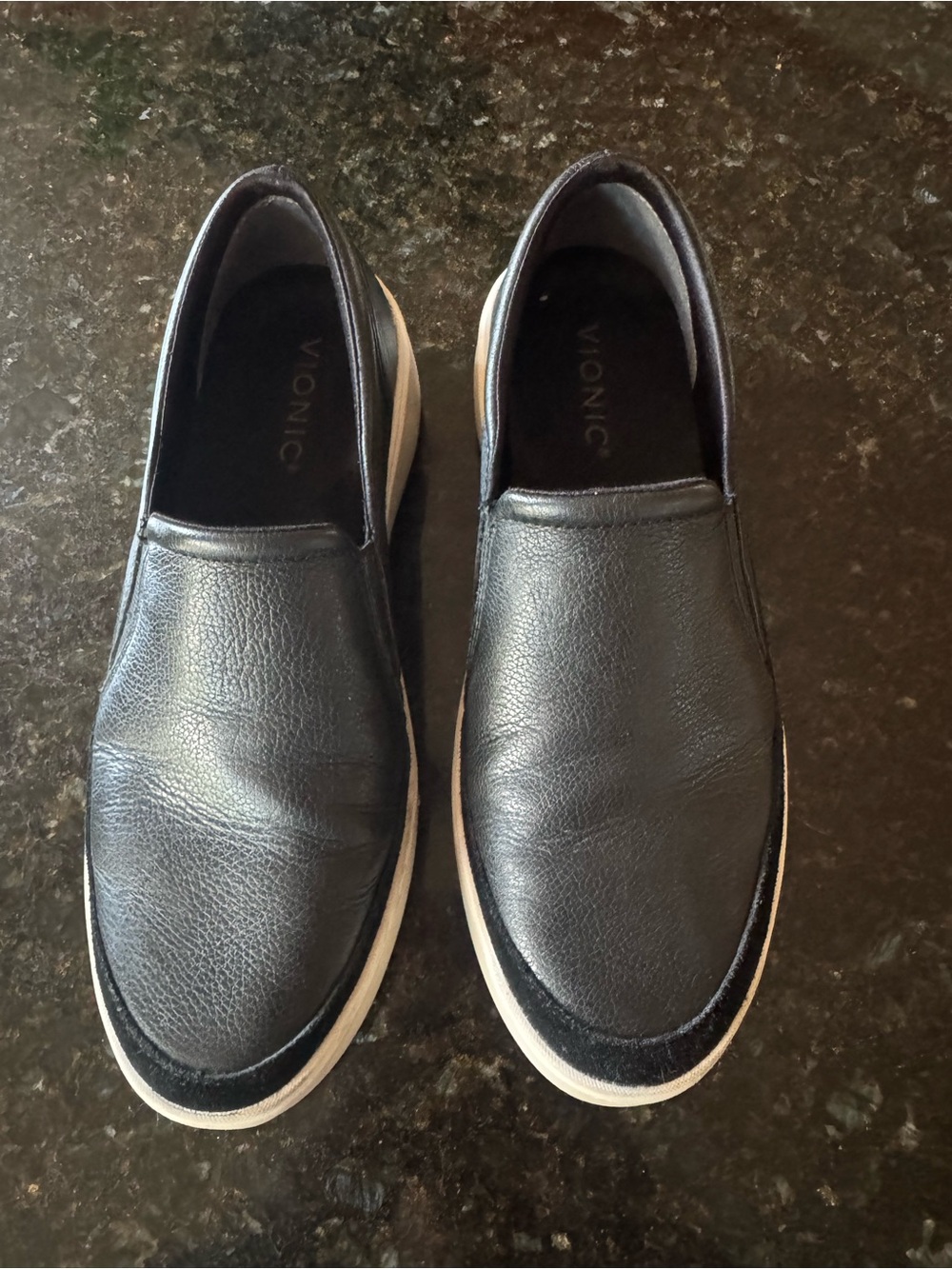 Vionic Kearney Slip-On Leather Sneakers - Size 8 only worn a few times.